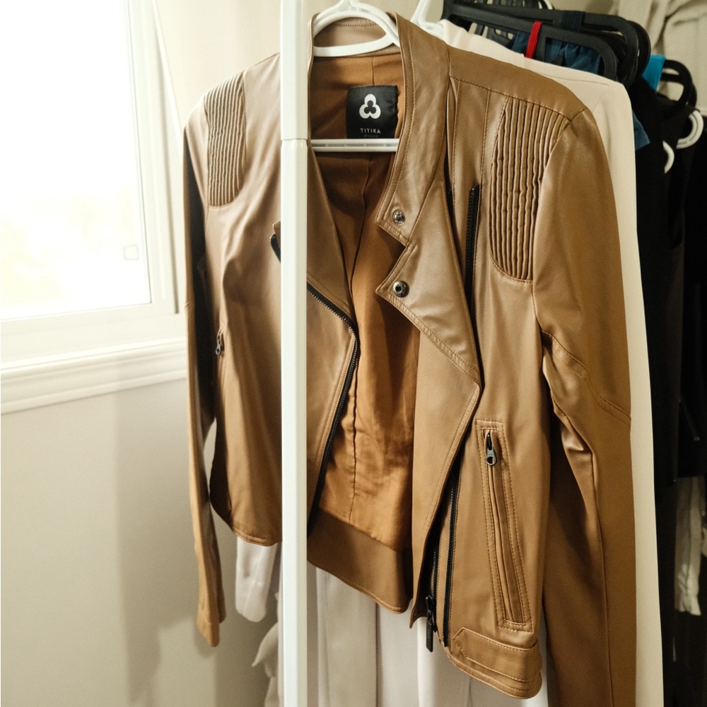 Titika active couture Roxanne Moto Jacket (tan)